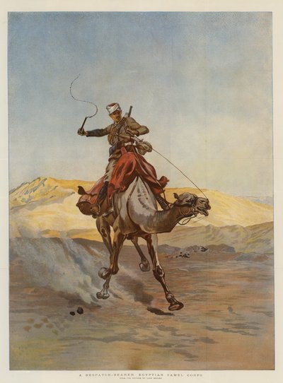A Despatch-Bearer Egyptian Camel Corps by Lady Butler